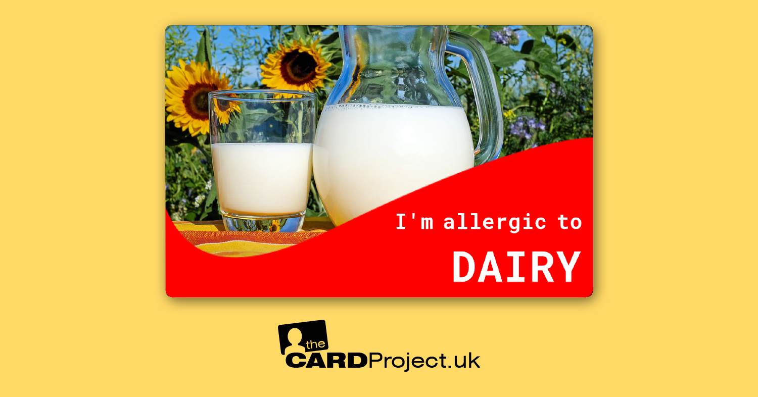 Dairy Allergy Card 