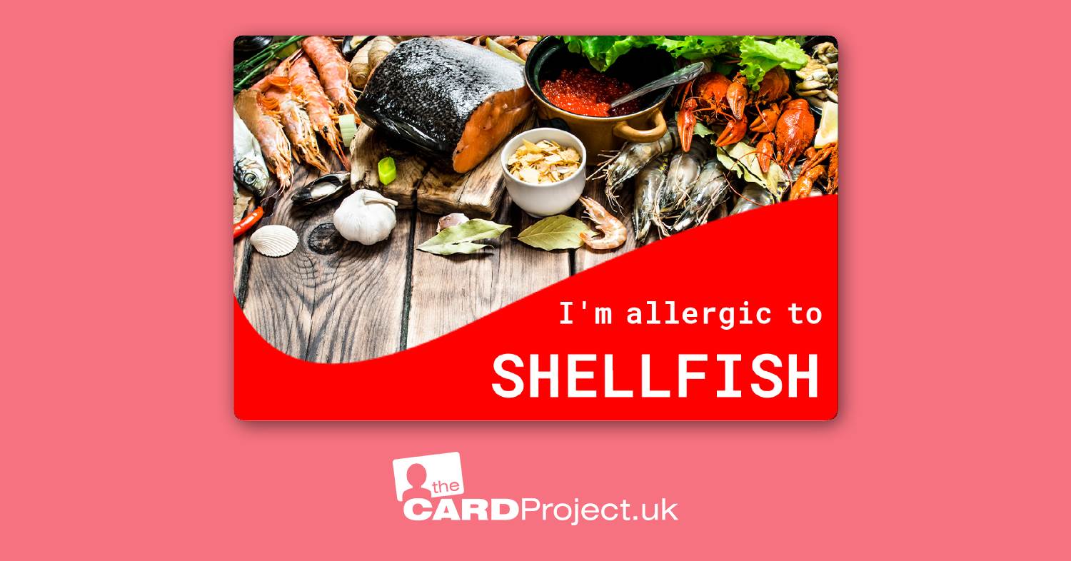 Shellfish Allergy Card 