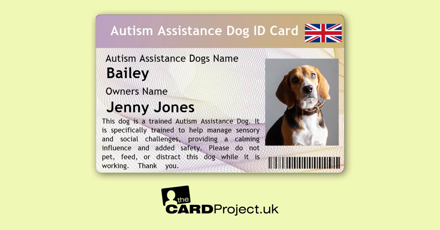 Autism Assistance Dog ID Card by The Card Project UK