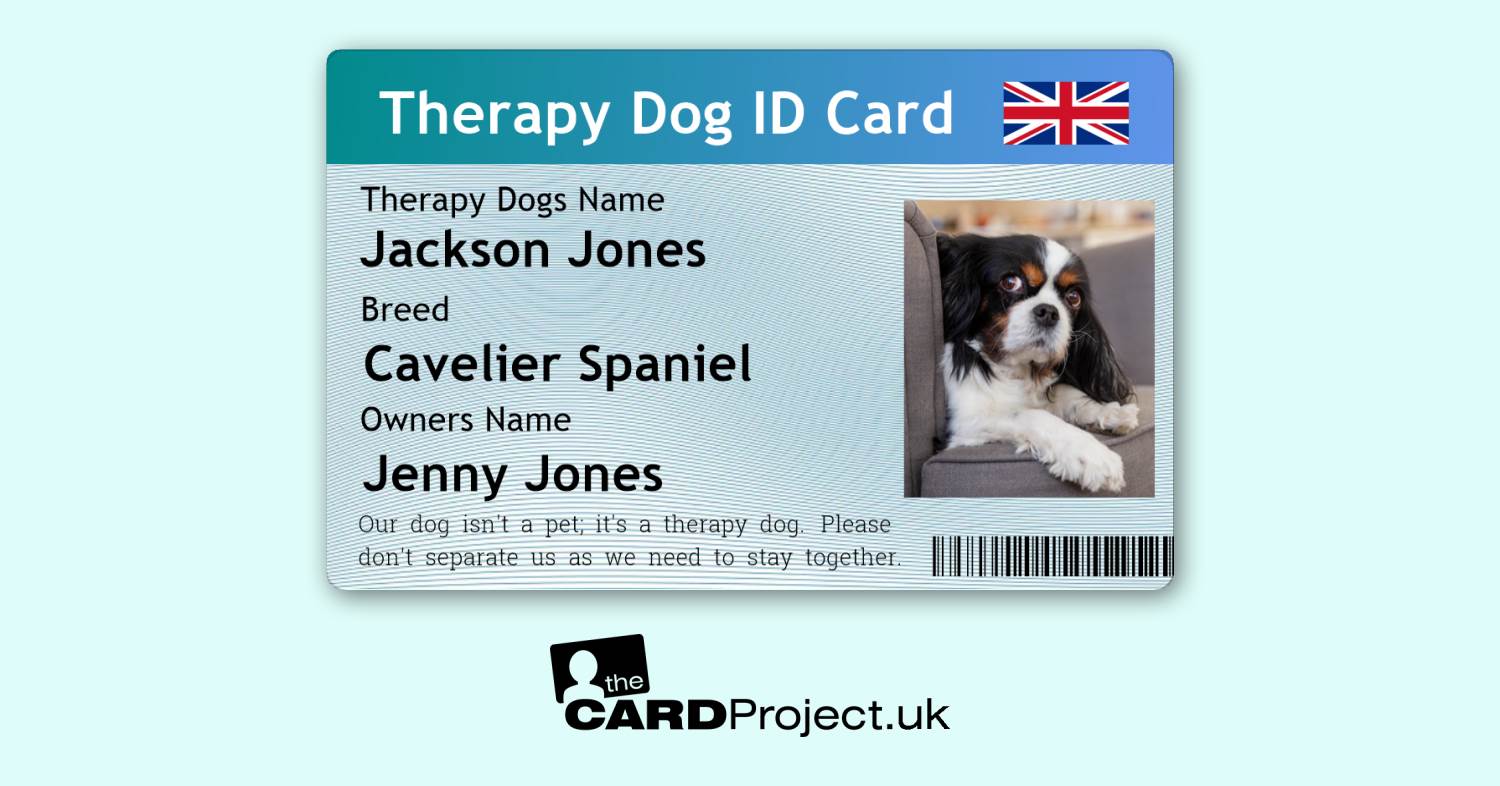 Therapy Dog ID Card by The Card Project UK