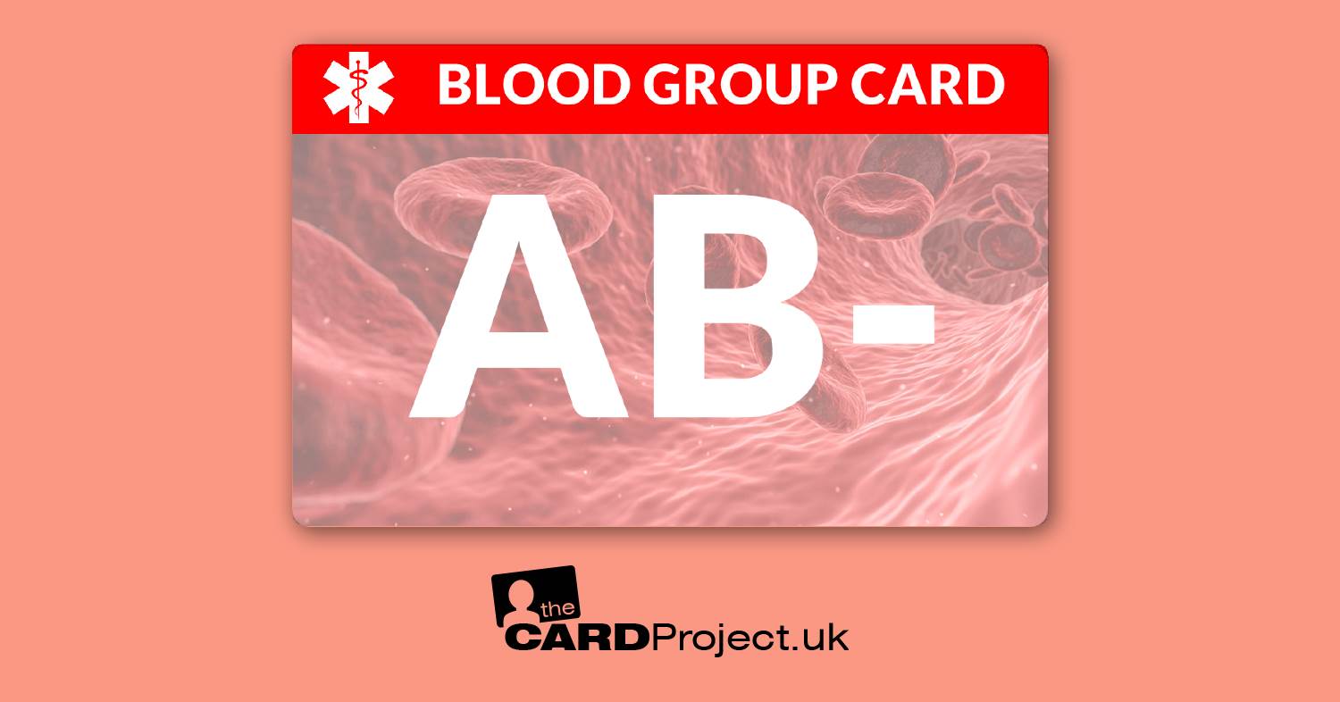 Blood Group AB Negative (AB-) Medical Card