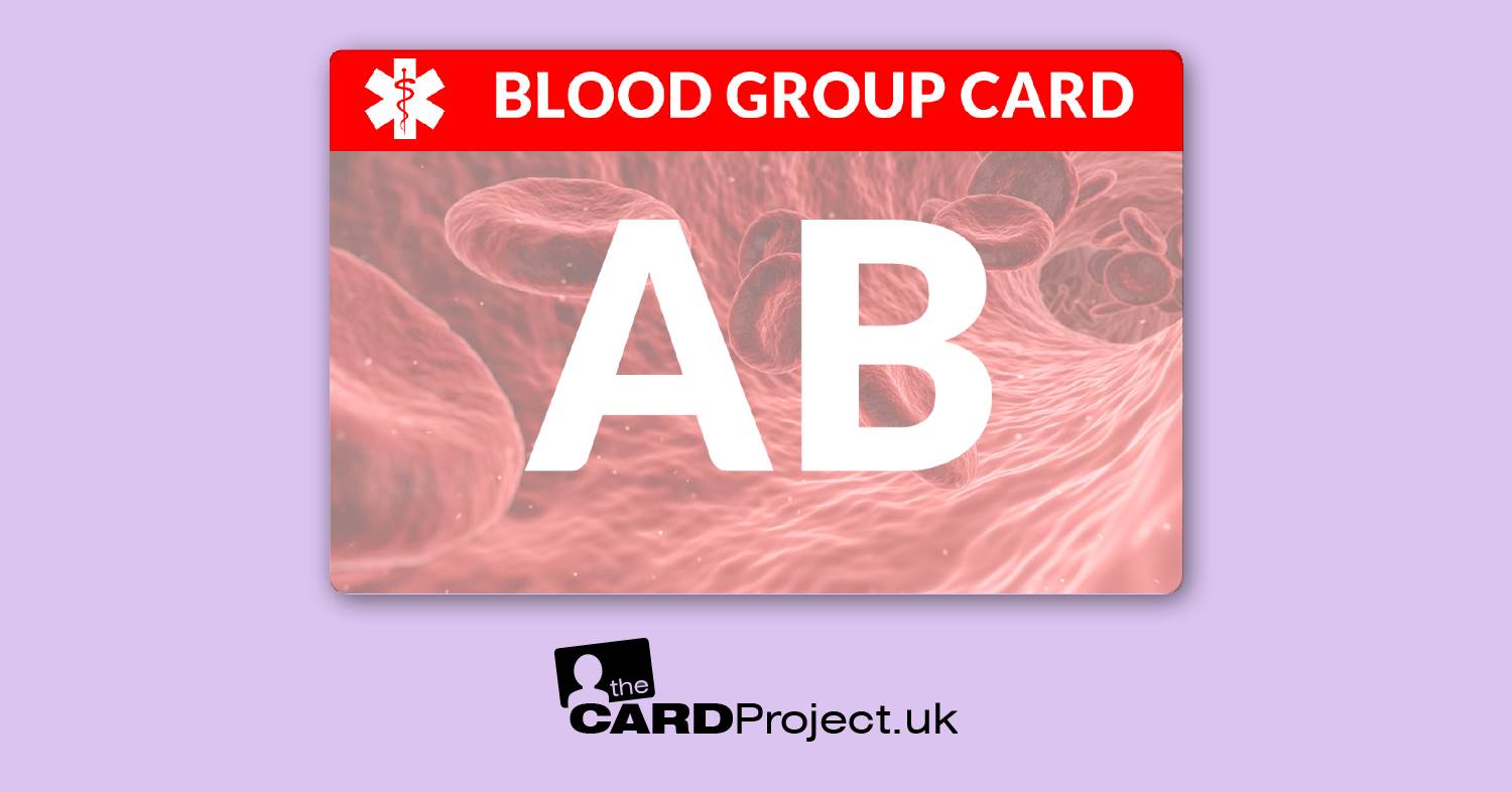 Blood Group AB Medical Card