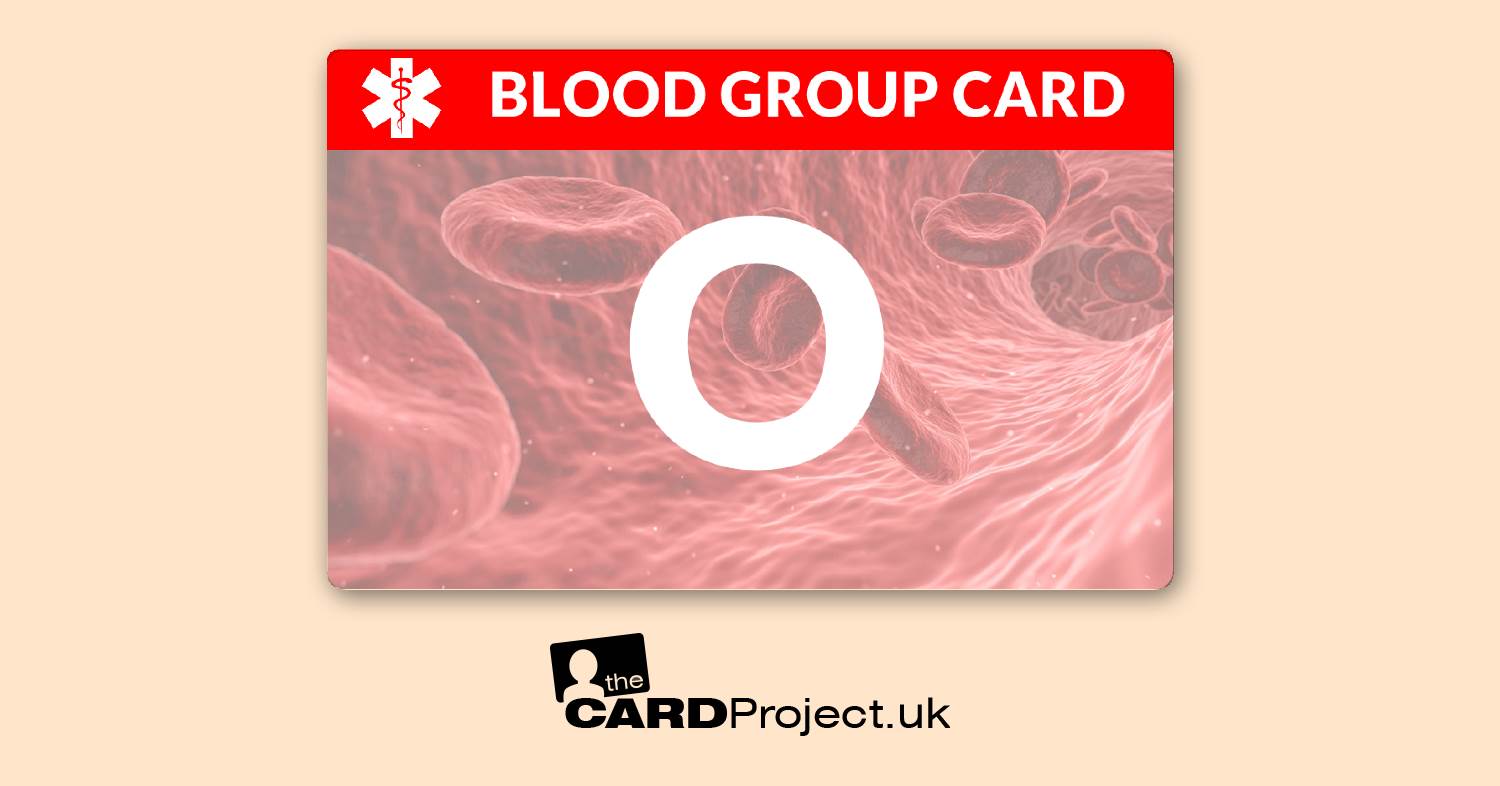 Blood Group O Medical Card
