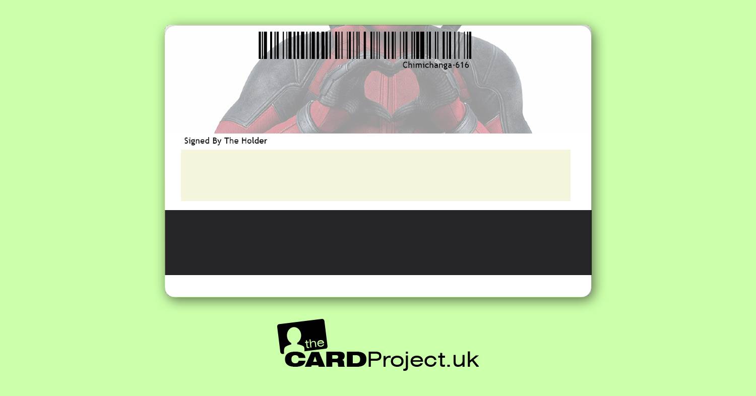 DeadPool ID Card, Cosplay, Film and Television (REAR)
