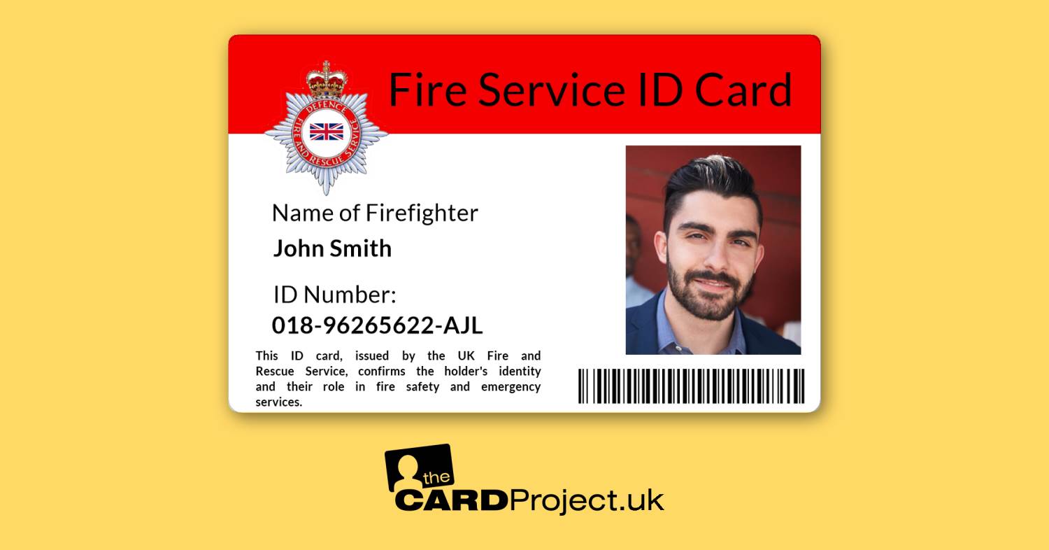 Firefighter ID Card, Cosplay, Film and Television Prop  (FRONT)