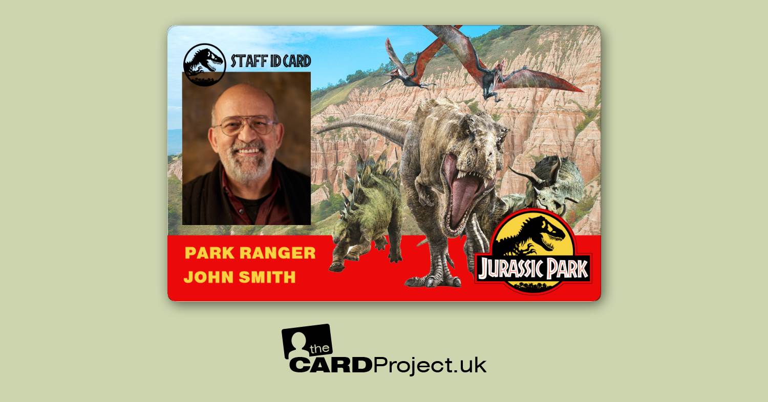 Jurassic Park ID Card, Cosplay, Film and Television  (FRONT)