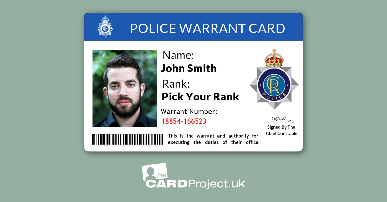 Police Warrant Card, Cosplay, Film and Television Prop 