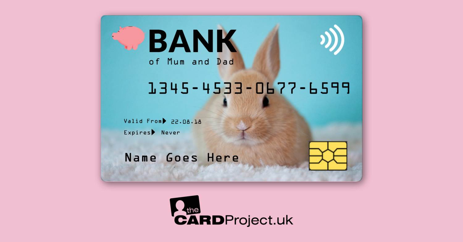 Bunny Rabbit Toy Credit Card by The Card Project UK
