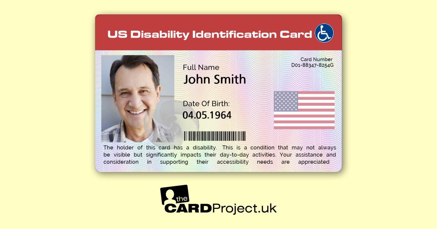 USA Disability Identification Card by The Card Project UK