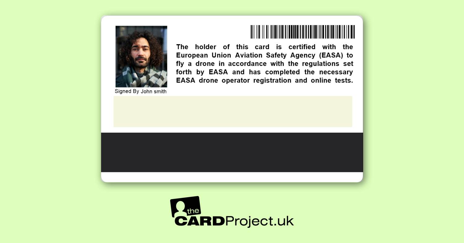 EASA Drone Identification Card  (REAR)