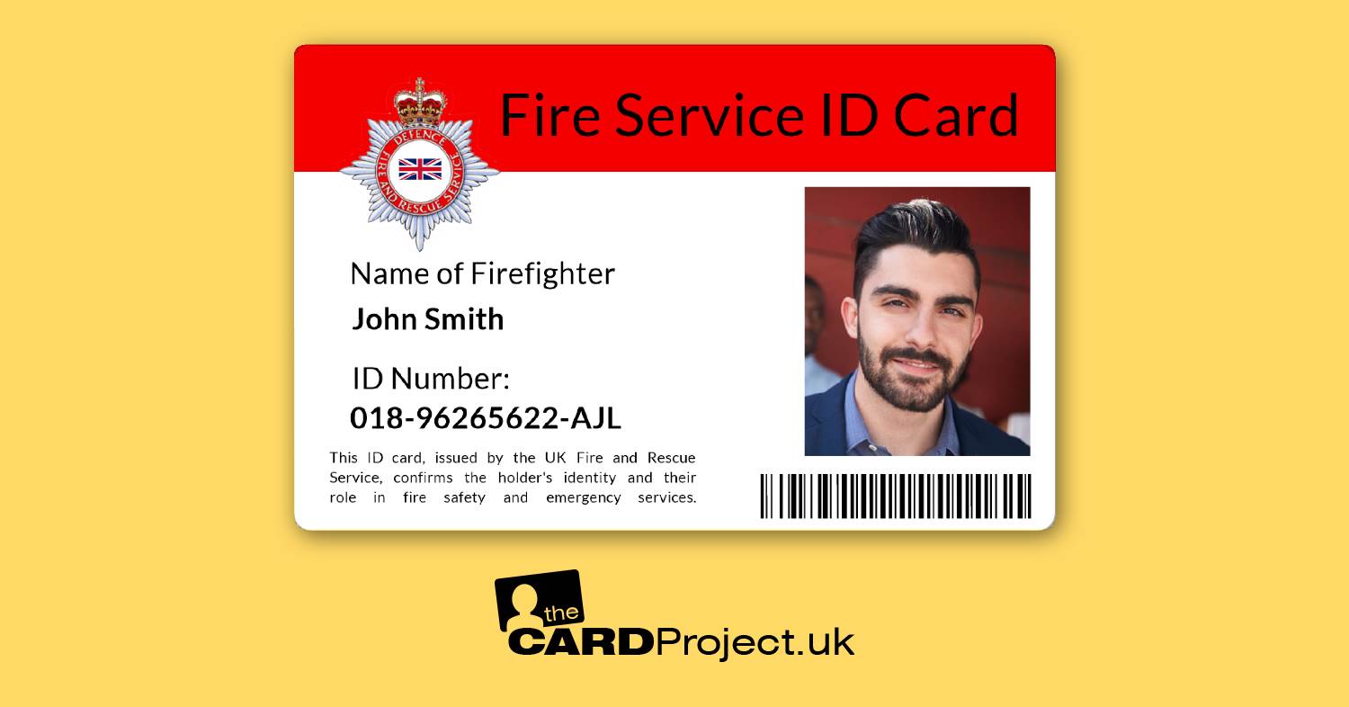 Firefighter ID Card, Cosplay, Film and Television Prop 
