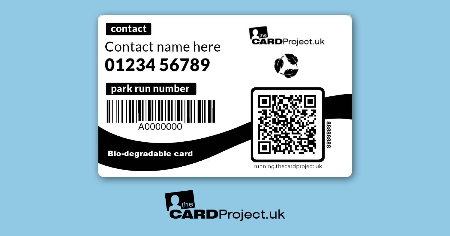 Park Run Number and Barcode Card, 250 Runs and Counting  (REAR)