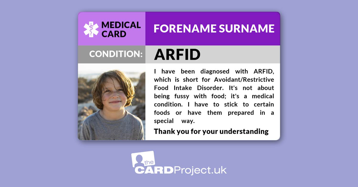 ARFID Medical Photo ID Cards by The Card Project UK