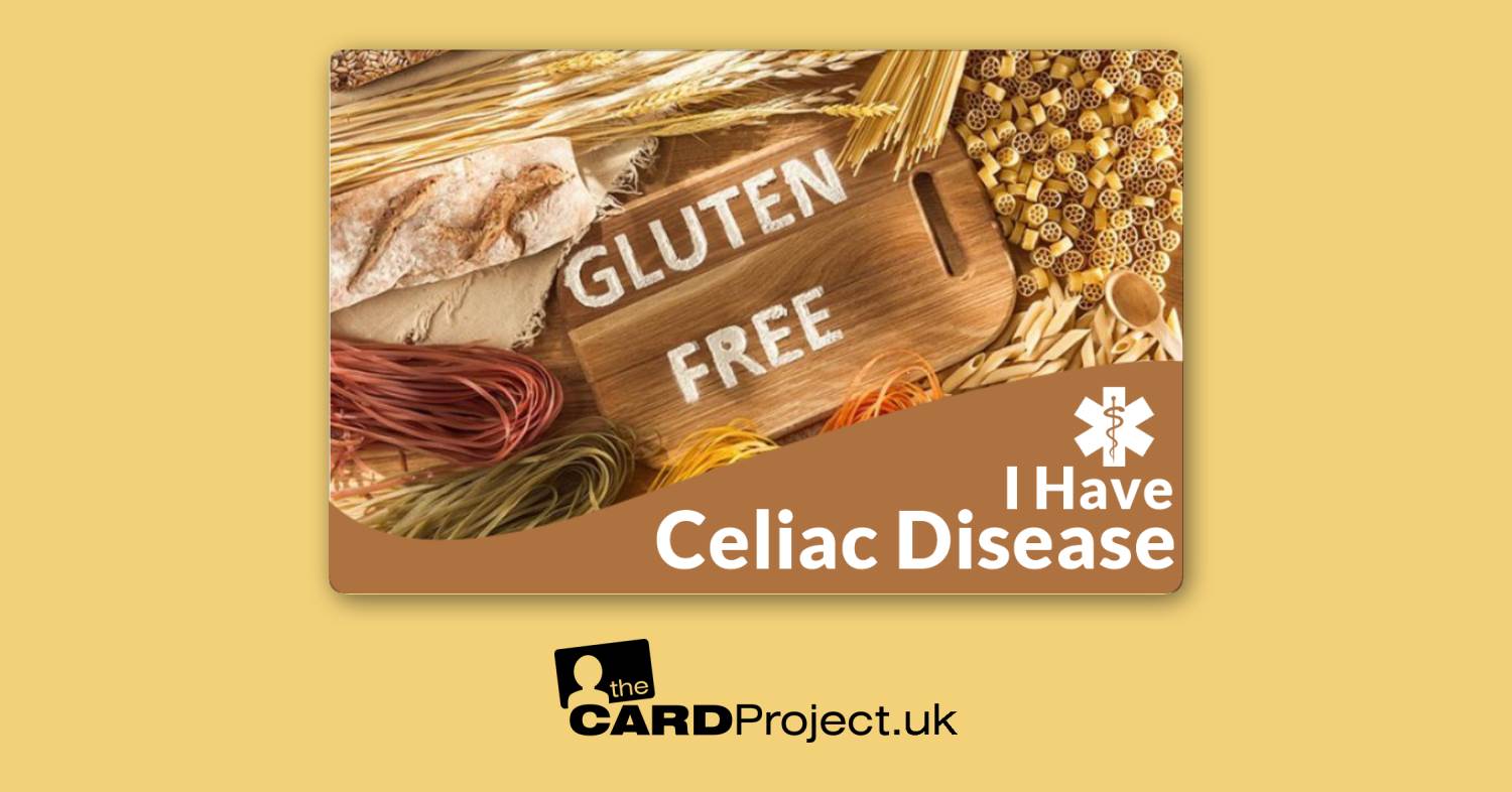 Celiac Disease Medical Card by The Card Project UK