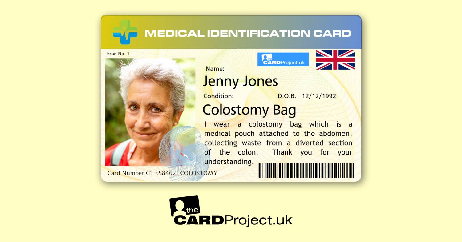 Colostomy, stoma, and ostomy Medical Cards by The Card Project UK