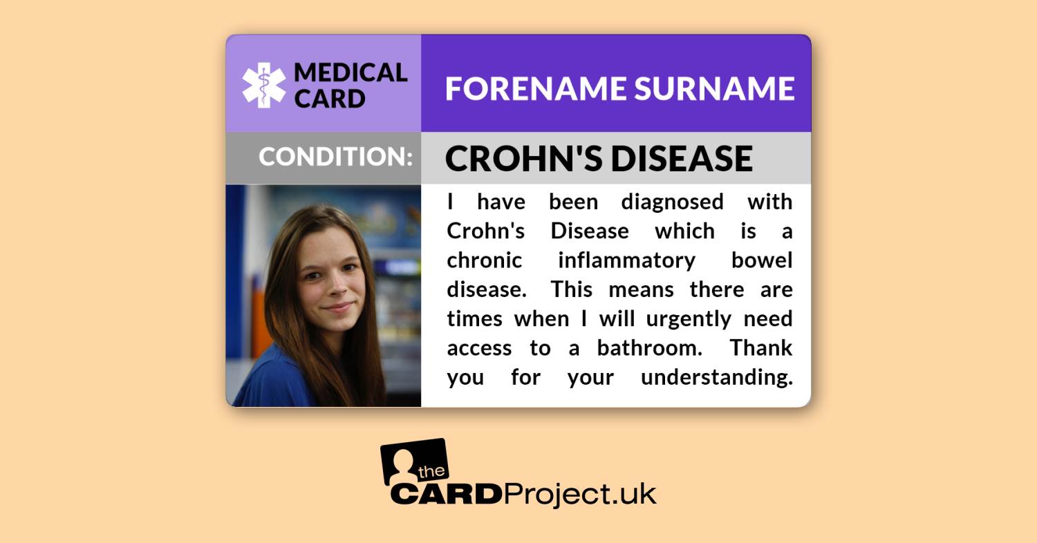 Crohn's Disease Medical ID Cards by The Card Project UK