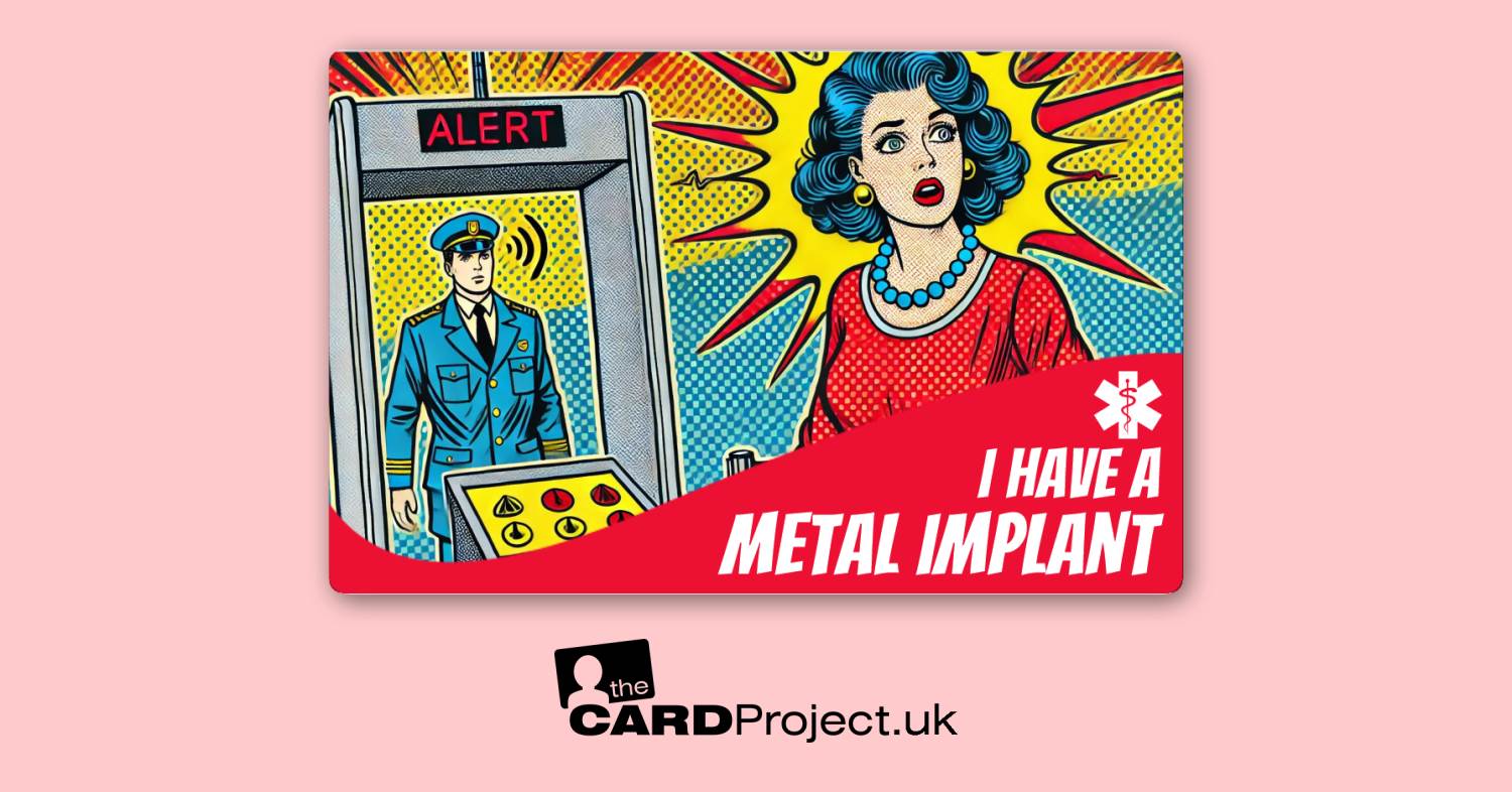 Metal Implant Medical Cards by The Card Project UK