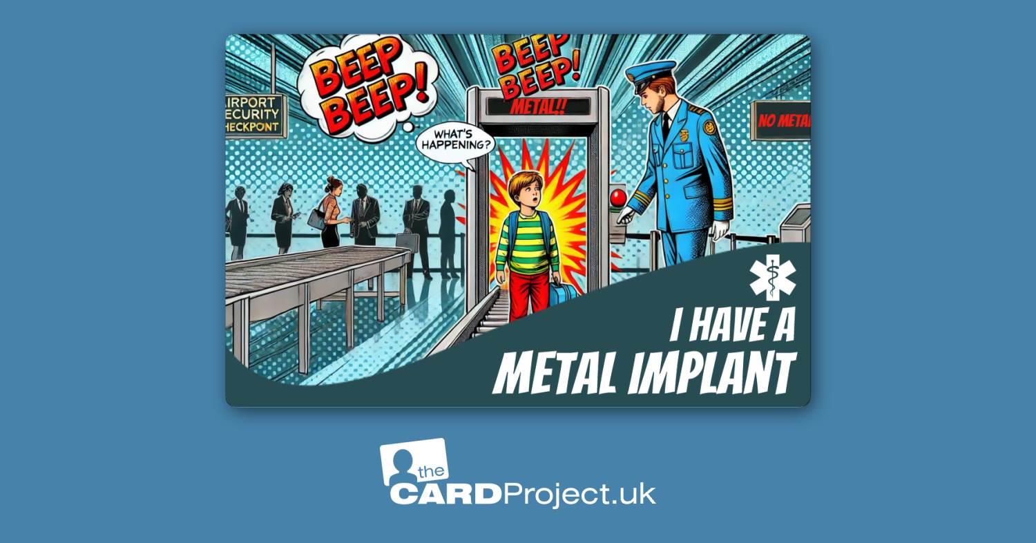 Metal Implant Medical Cards by The Card Project UK