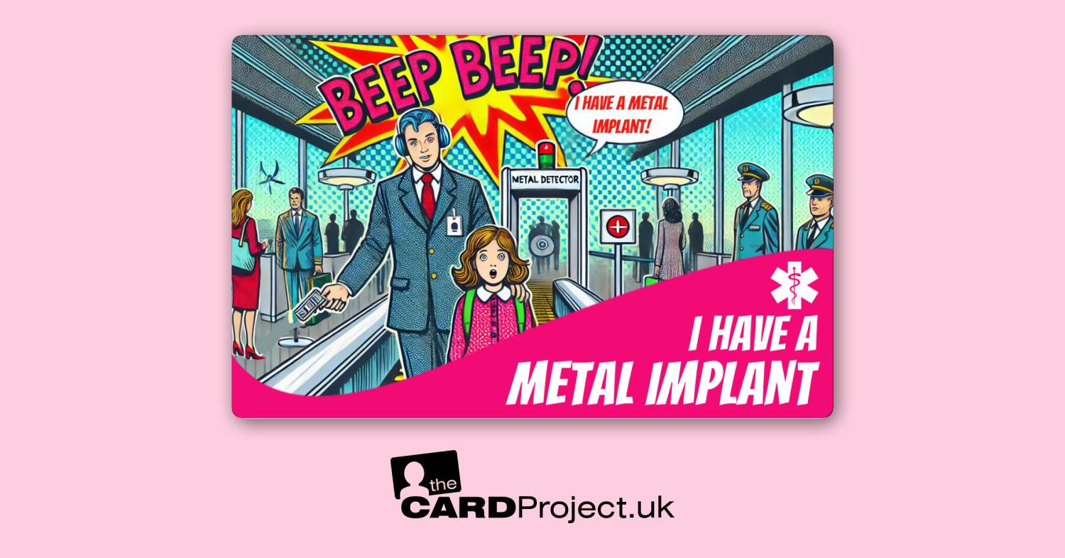 Metal Implant Medical Cards by The Card Project UK