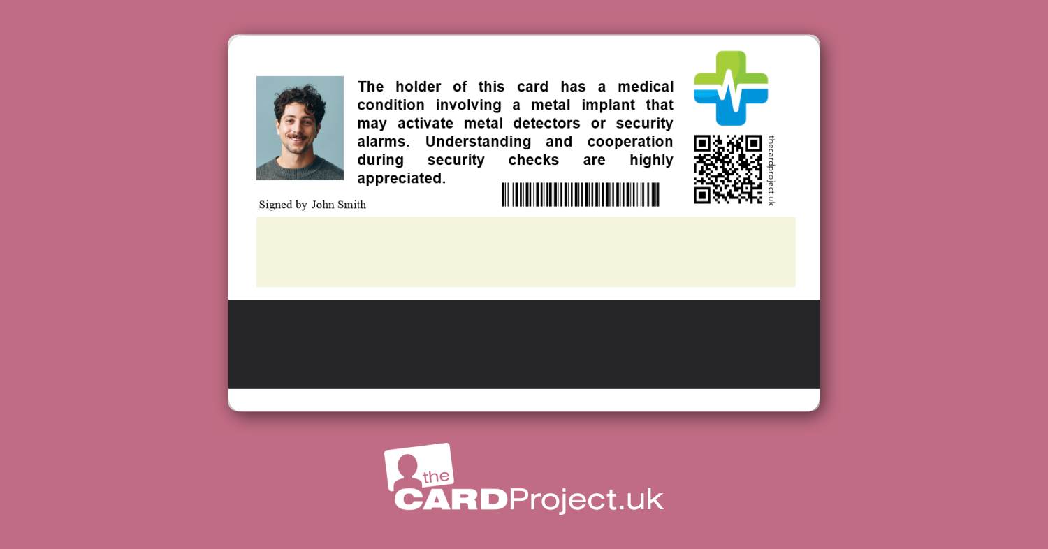 Metal Implant Medical Cards by The Card Project UK