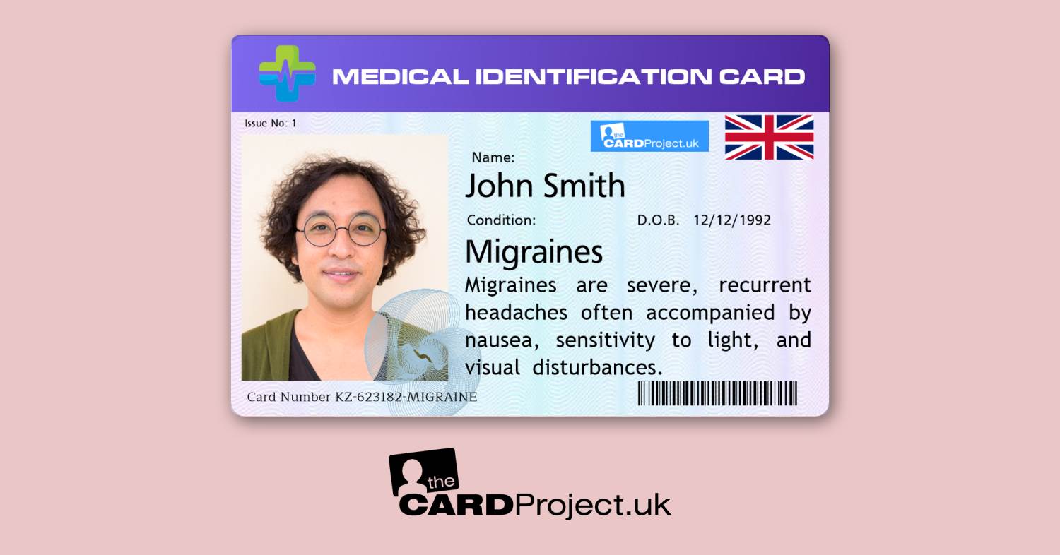 Migraine Premium Photo Medical ID Card