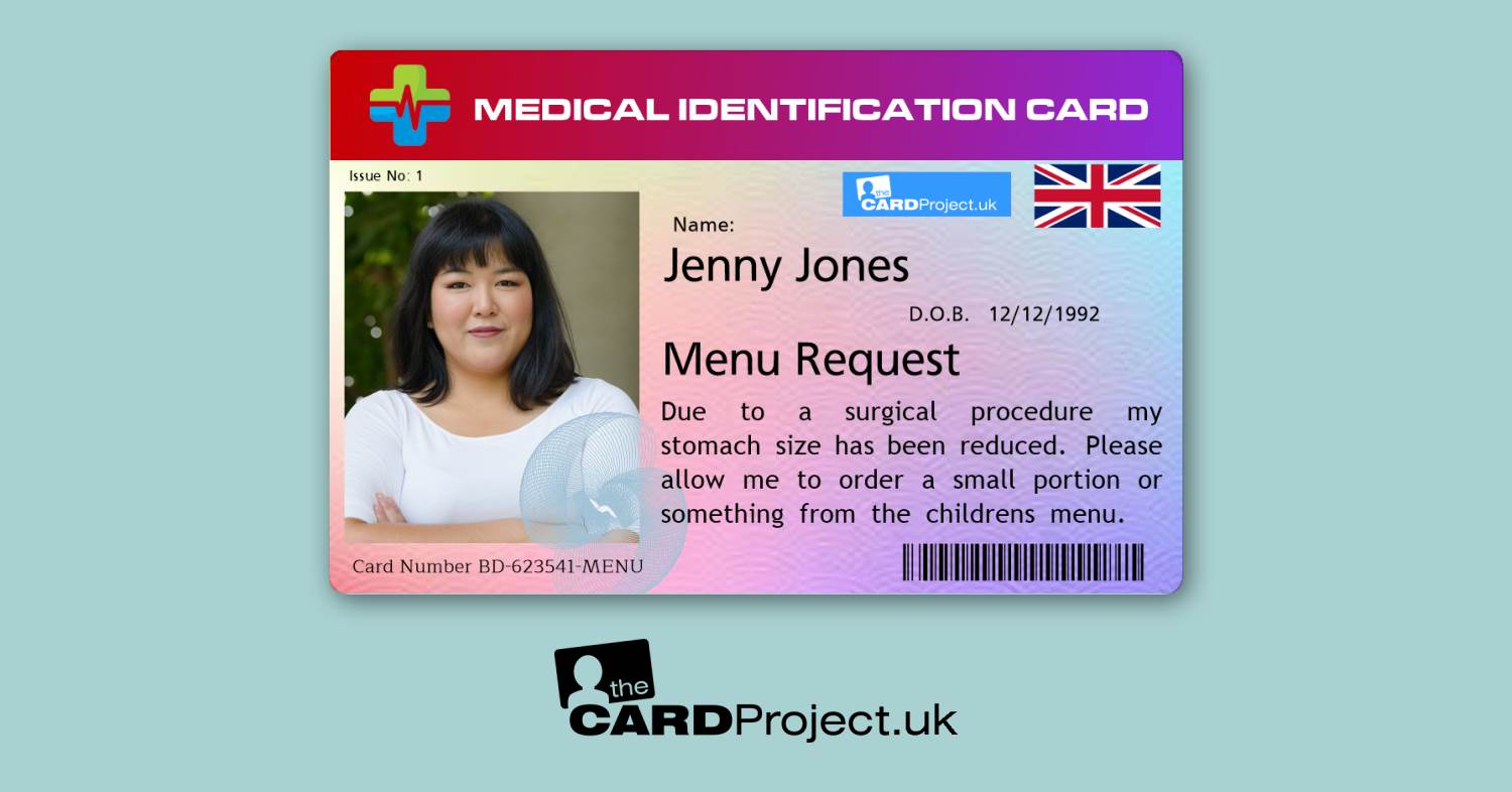 Menu Request Cards by The Card Project UK