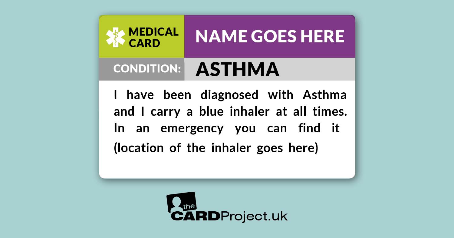 Asthma Medical ID Card (FRONT)