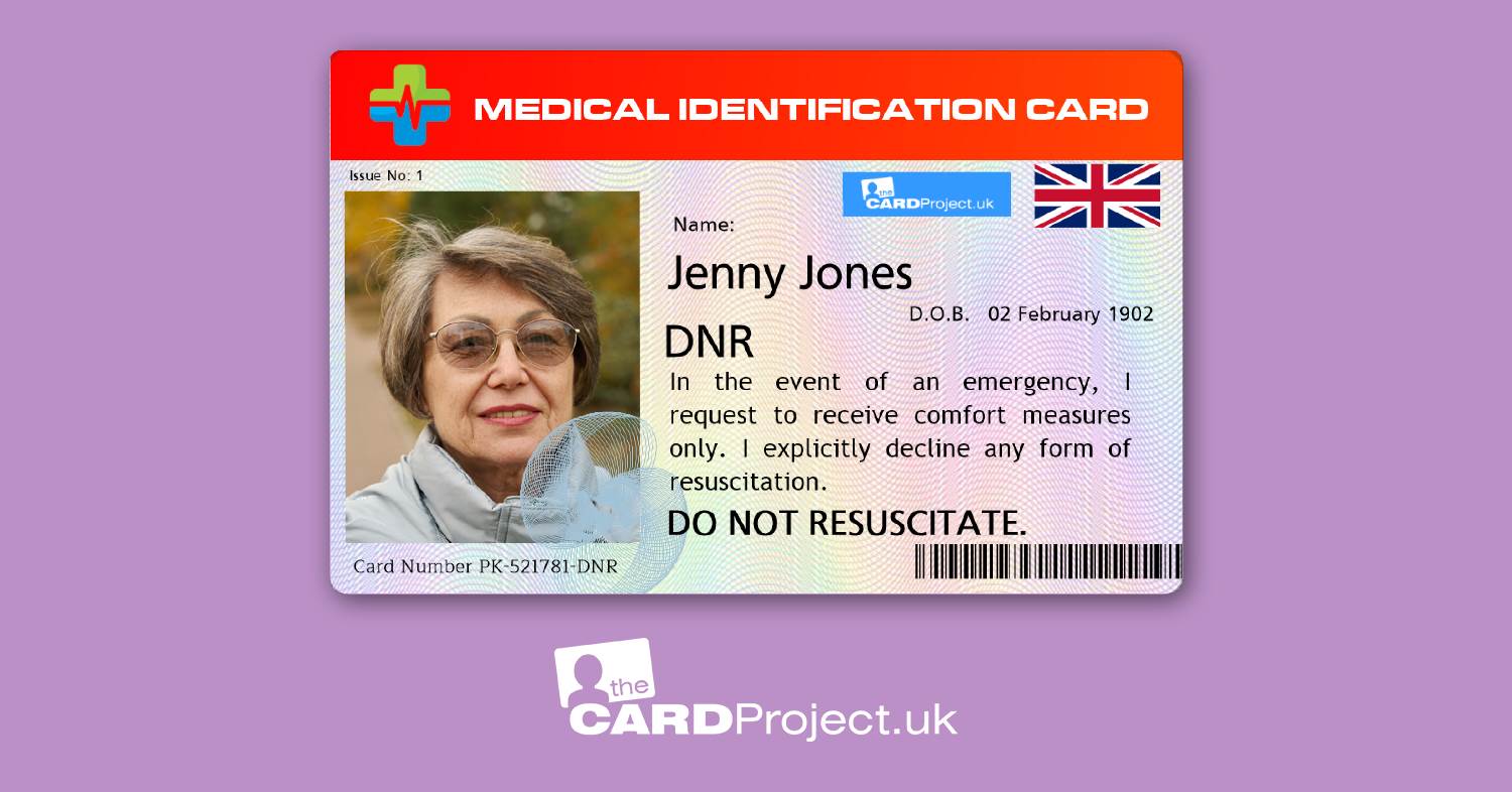 DNR Medical ID Cards (Do Not Resuscitate)