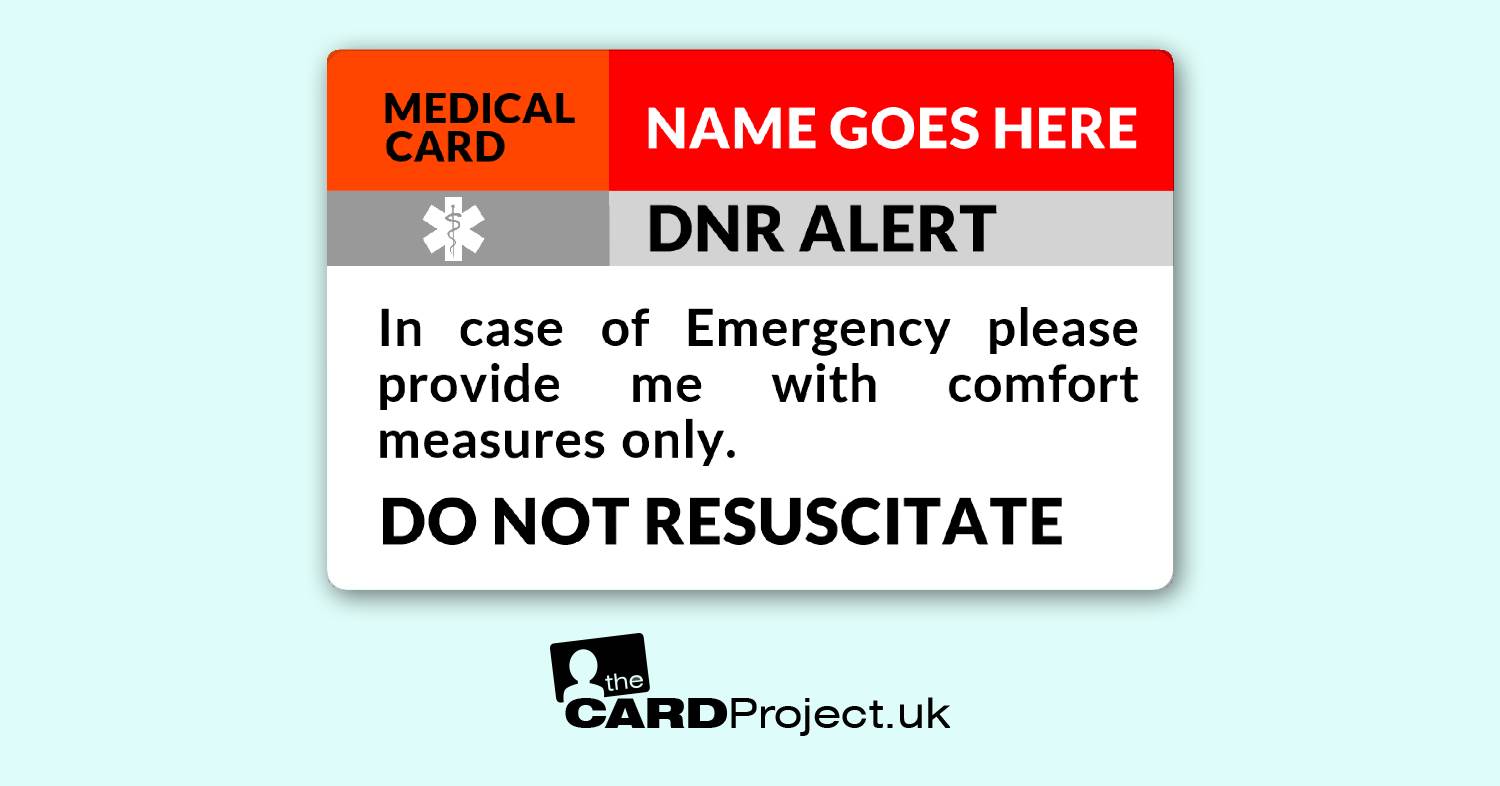 DNR Medical ID Alert Card  (FRONT)
