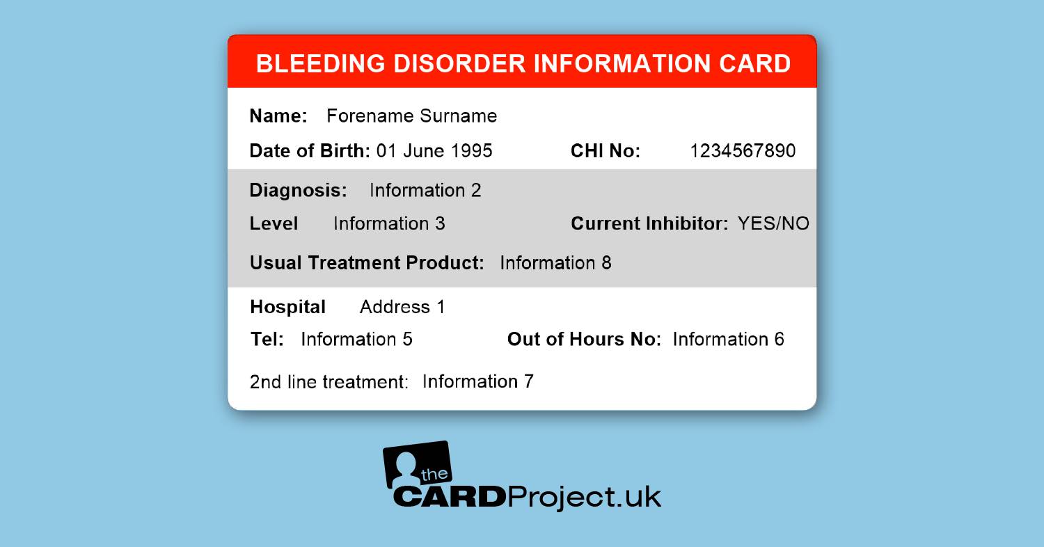 Haemoglobin Information Medical ID Card