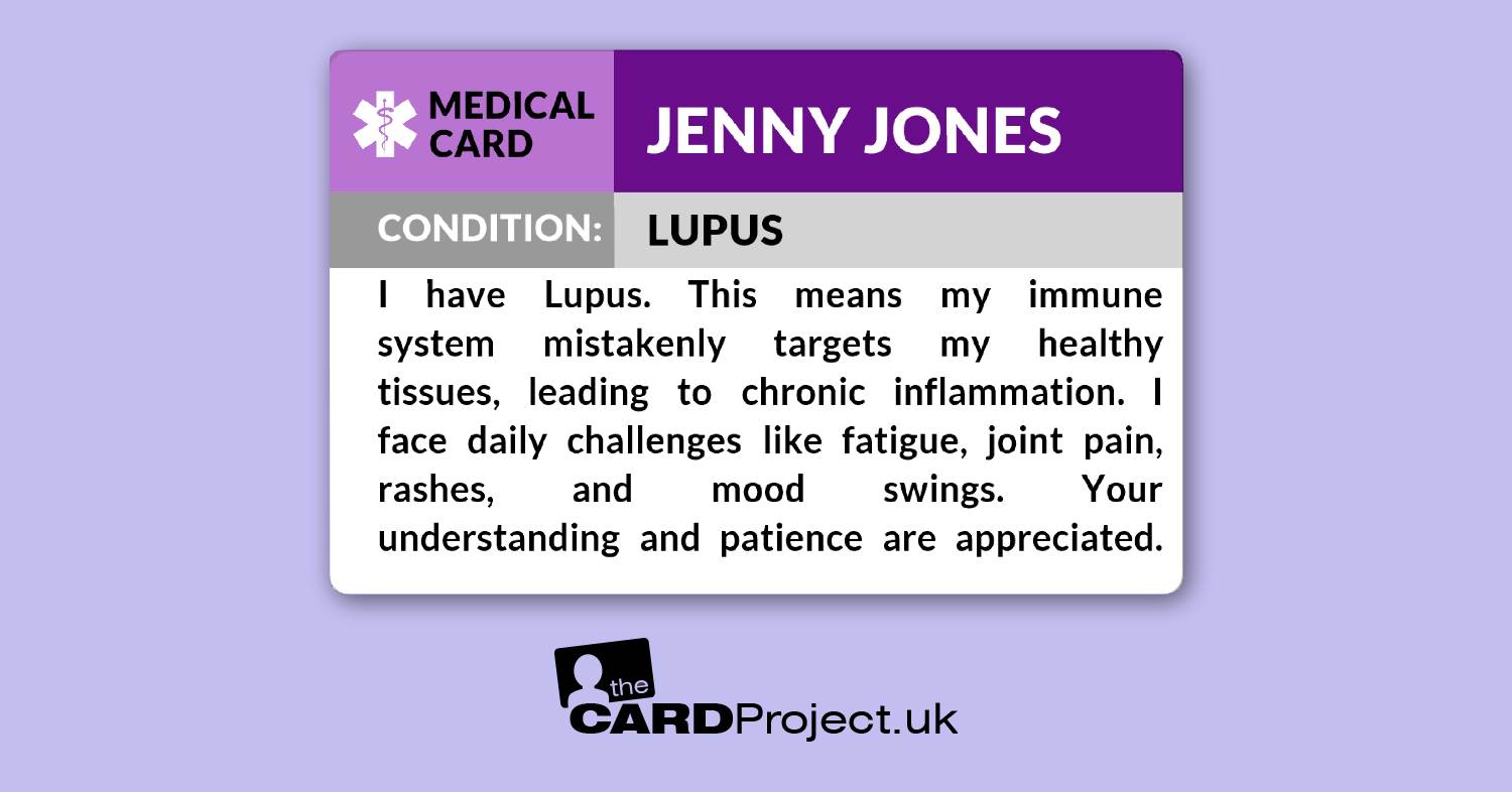 Lupus Medical Card  (FRONT)