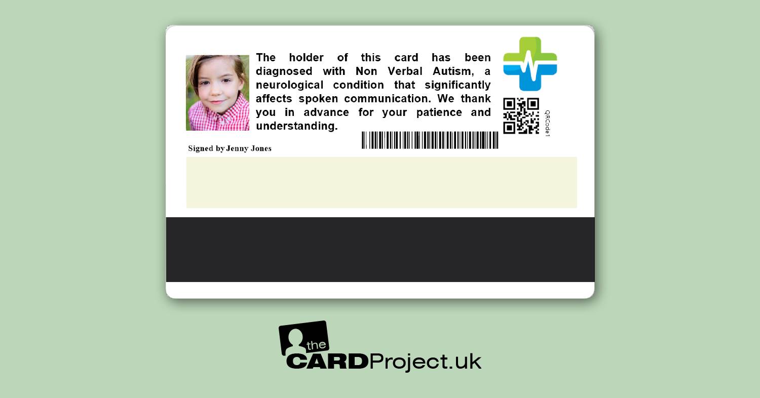Nonverbal Autism Premium Medical Card (REAR)