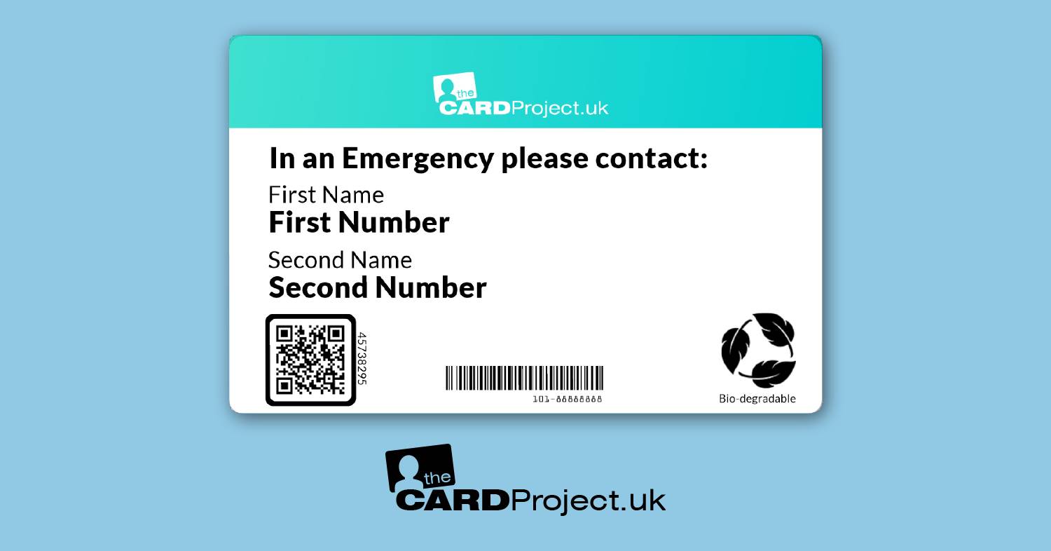 PoTS Awareness Medical ID Alert Card  (REAR)