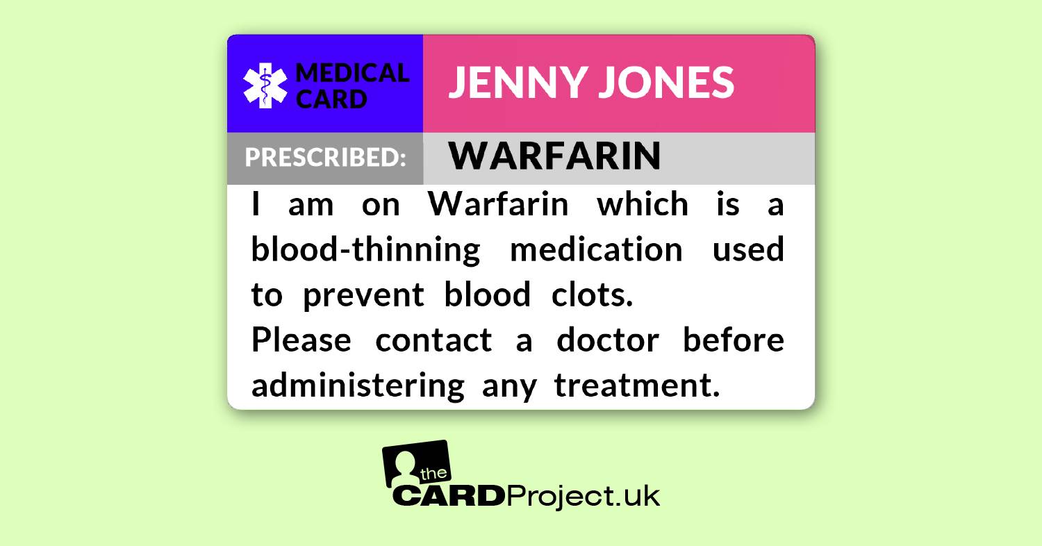 Warfarin Medicine Alert ID