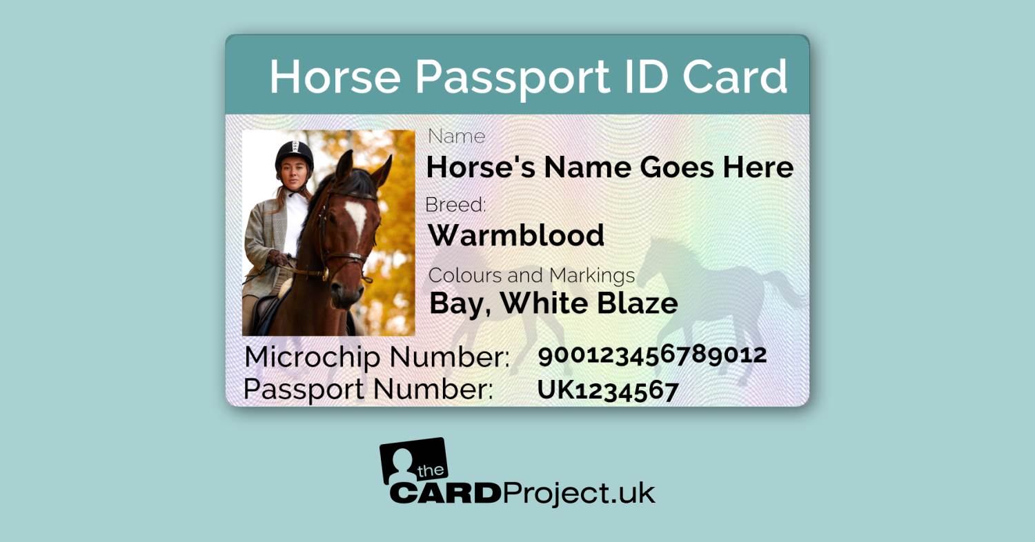 Horse Passport ID Double Sided Card (FRONT)
