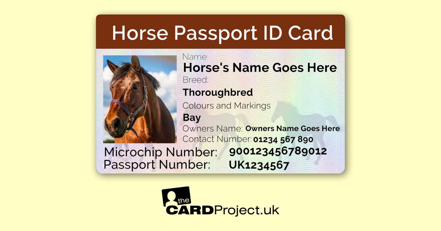 Horse Passport ID Card