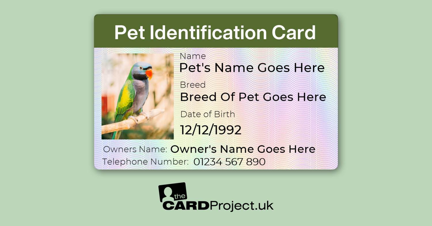 Pet ID Card Double Sided (FRONT)