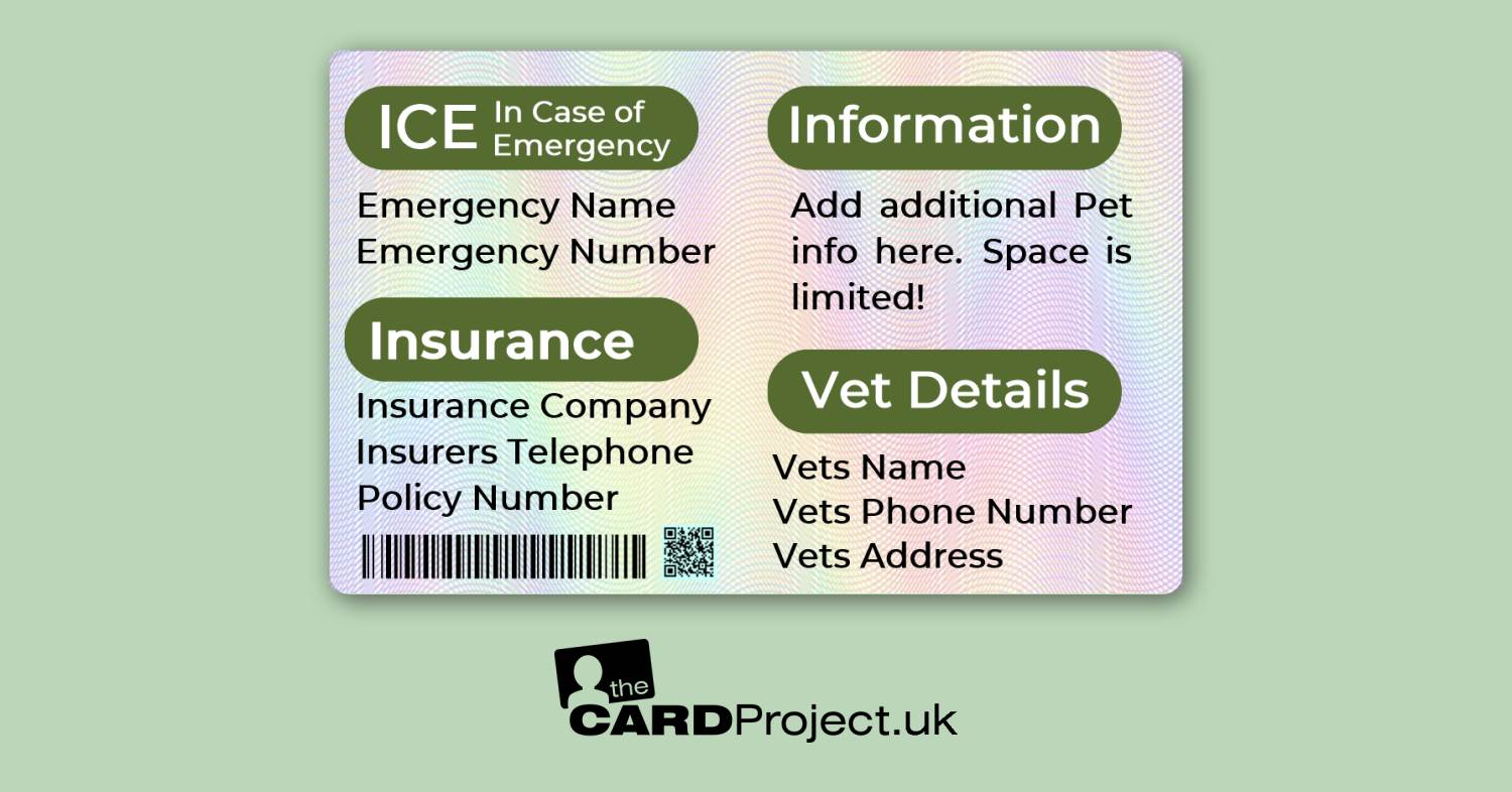 Pet ID Card Double Sided (REAR)