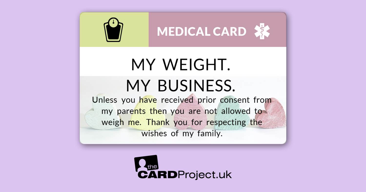 My Weight, My Business School Card