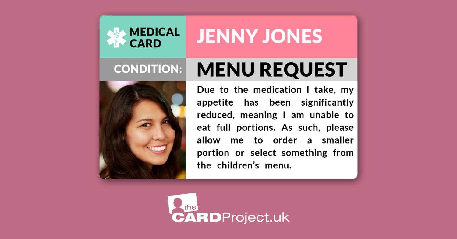 Medication Menu Request Photo ID Card