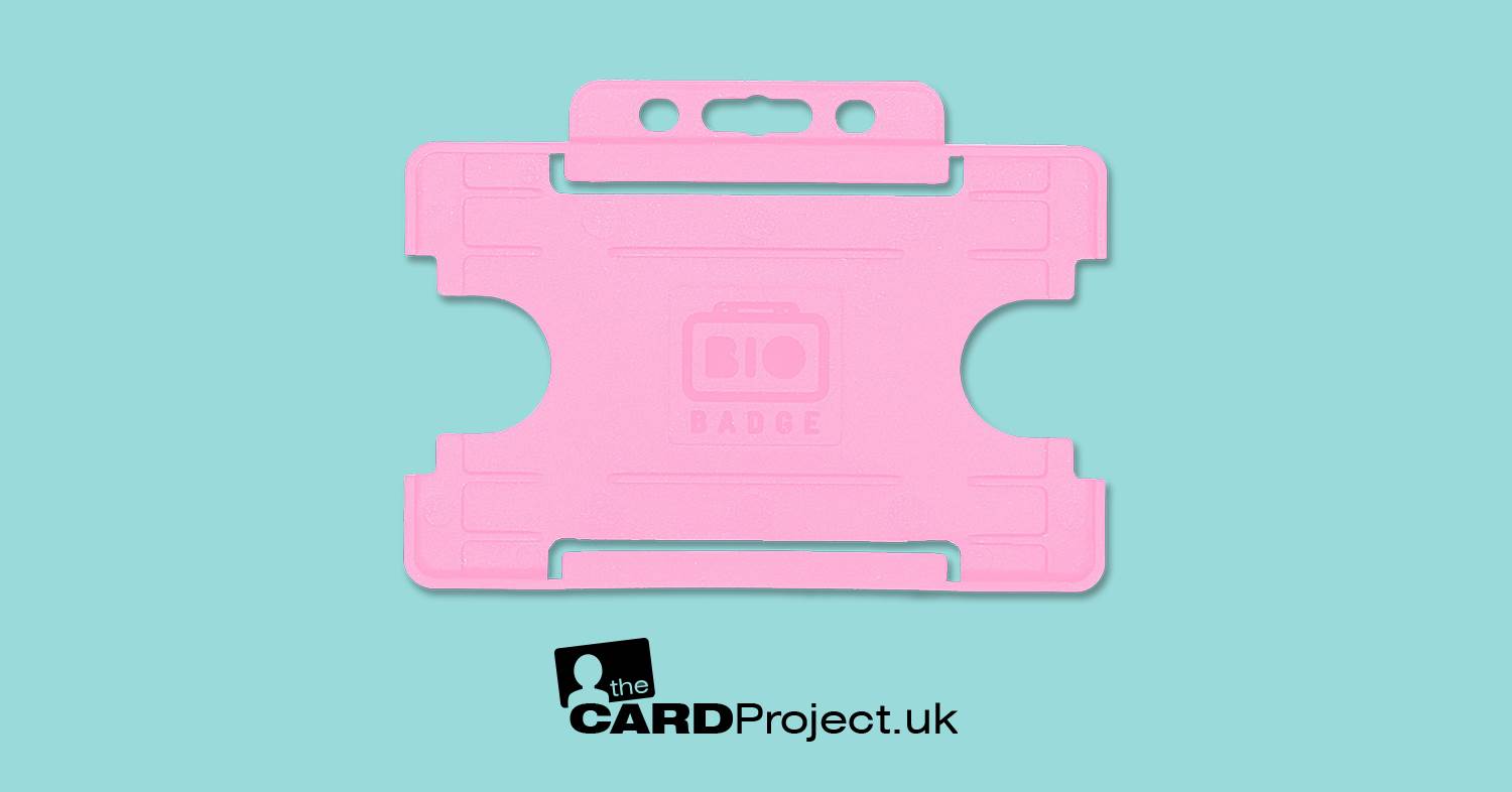 Pink ID Card Holder, Landscape