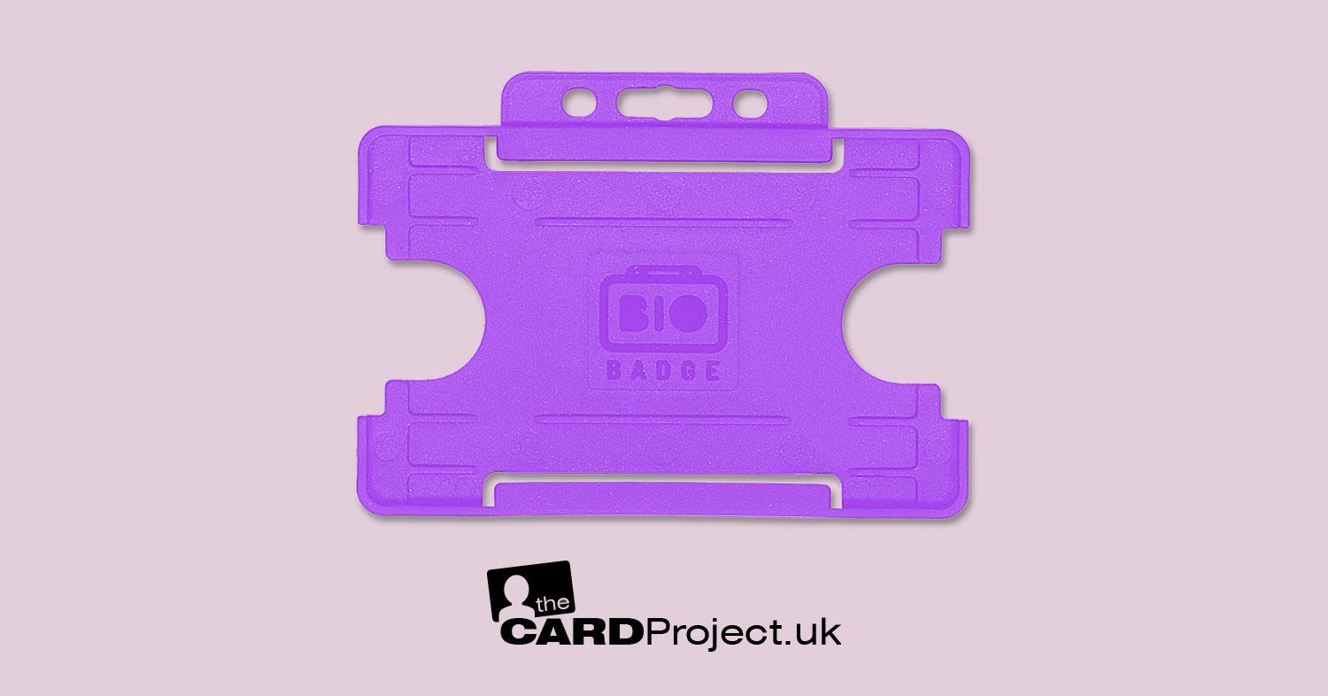 Purple ID Card Holder, Landscape