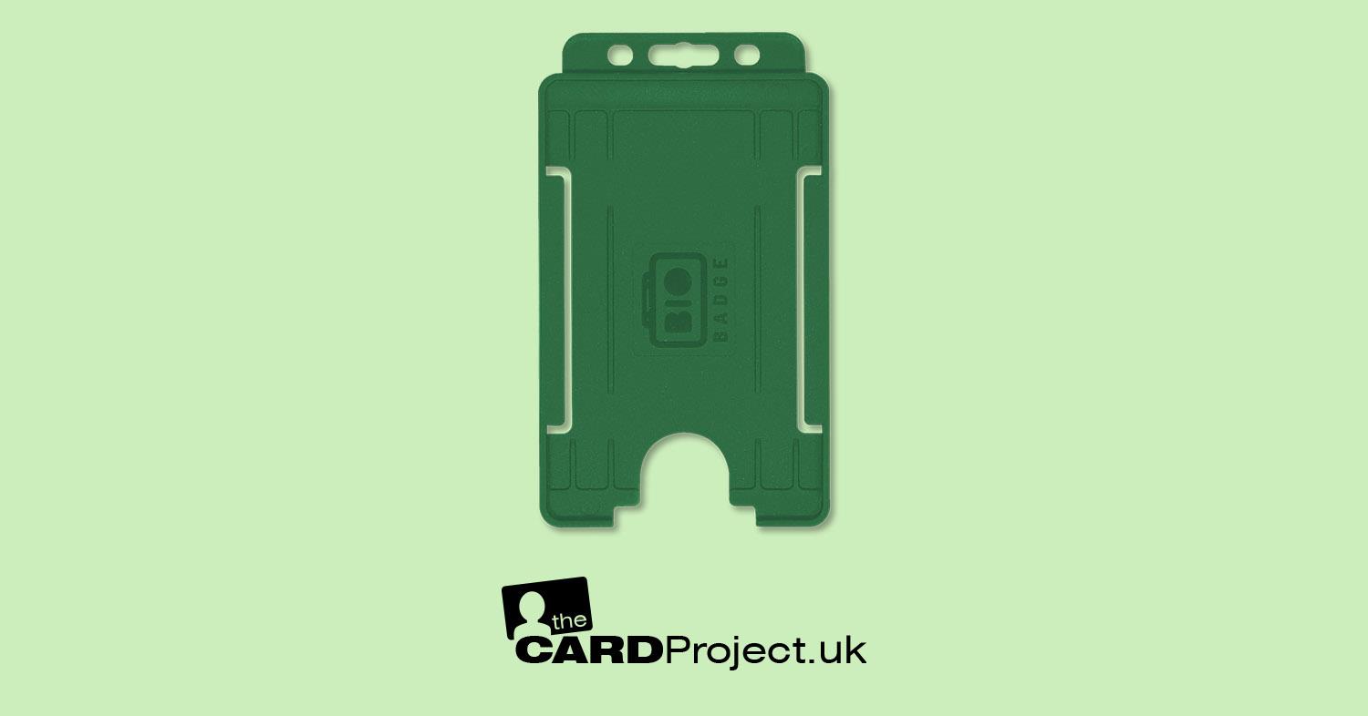 Dark Green ID Card Holder, Portrait