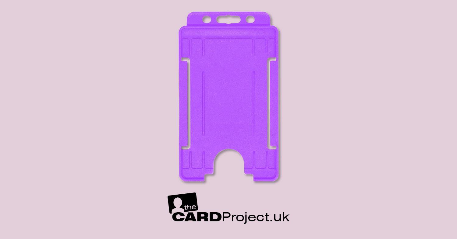 Purple ID Card Holder, Portrait