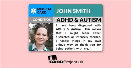 ADHD & Autism Photo Medical ID Card (FRONT)