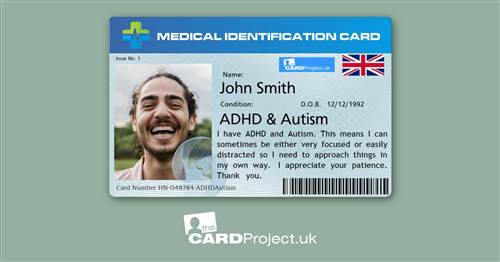 ADHD Autism Premium Medical Card (FRONT)