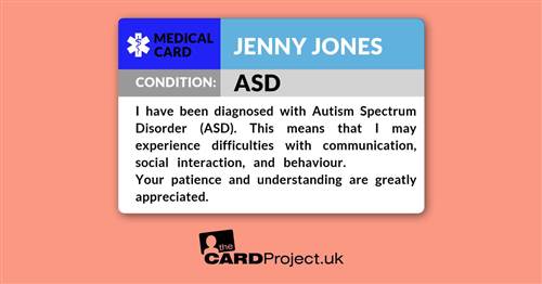 ASD Medical ID Card (FRONT)