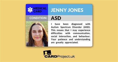 ASD Photo Medical ID Card (FRONT)