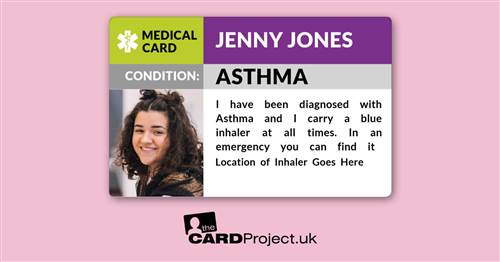 Asthma Awareness Photo Card  (FRONT)