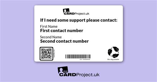 Ataxia Mono Awareness Card (REAR)